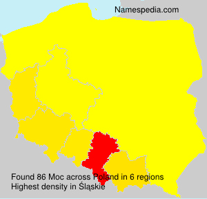 Surname Moc in Poland