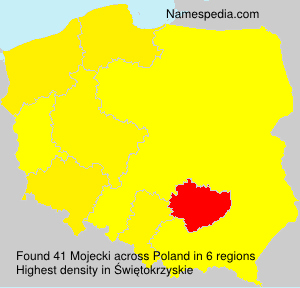 Surname Mojecki in Poland
