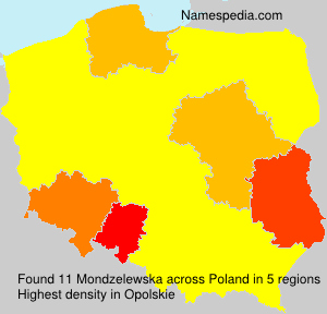 Surname Mondzelewska in Poland