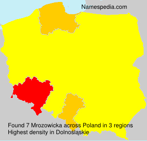 Surname Mrozowicka in Poland