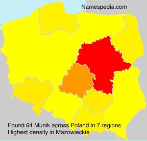 Surname Munik in Poland