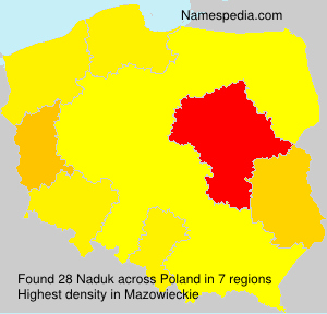 Surname Naduk in Poland