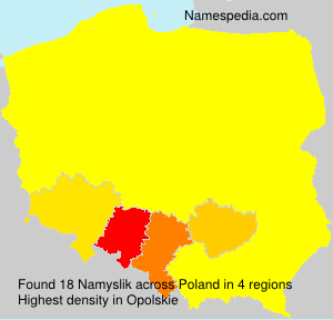 Surname Namyslik in Poland