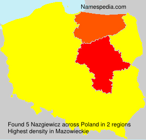 Surname Nazgiewicz in Poland