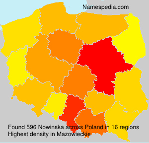 Surname Nowinska in Poland