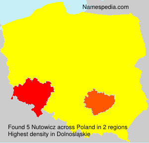 Surname Nutowicz in Poland