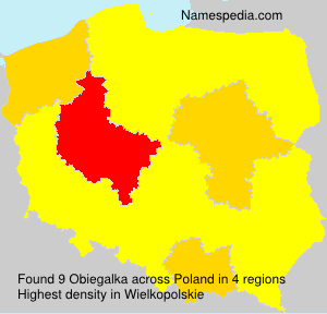 Surname Obiegalka in Poland