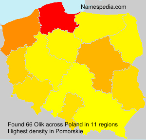 Surname Olik in Poland