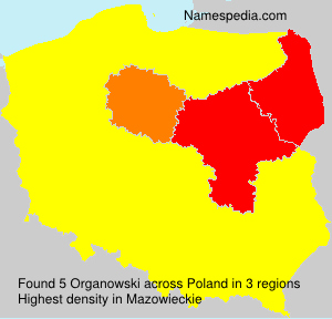 Surname Organowski in Poland