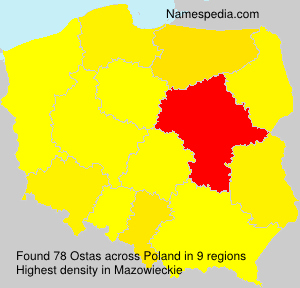 Surname Ostas in Poland
