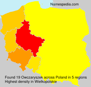 Surname Owczaryszek in Poland