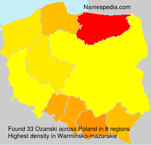 Surname Ozanski in Poland