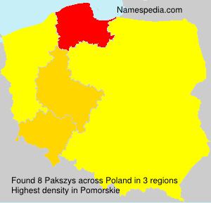 Surname Pakszys in Poland