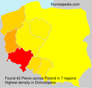 Surname Pienio in Poland