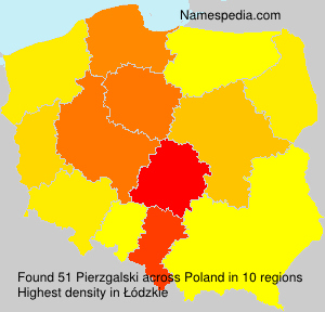 Surname Pierzgalski in Poland