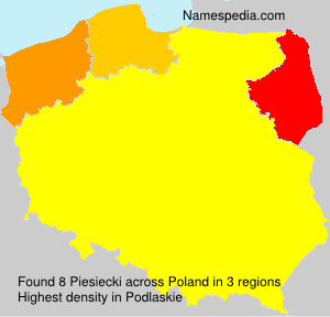 Surname Piesiecki in Poland