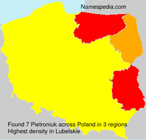 Surname Pietroniuk in Poland
