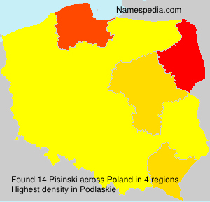 Surname Pisinski in Poland