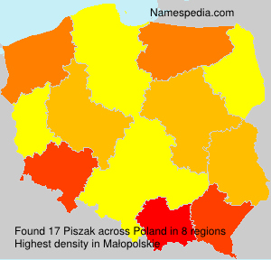 Surname Piszak in Poland