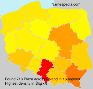 Surname Plaza in Poland