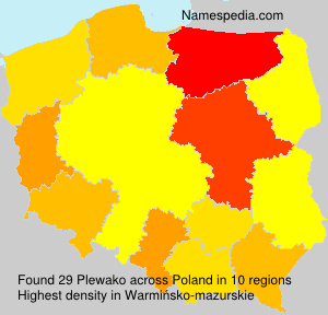 Surname Plewako in Poland