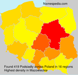 Surname Podsiadly in Poland