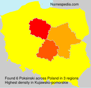 Surname Poksinski in Poland