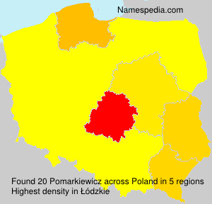 Surname Pomarkiewicz in Poland