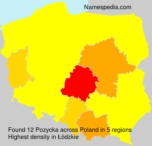 Surname Pozycka in Poland