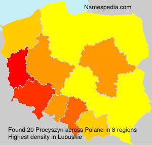 Surname Procyszyn in Poland
