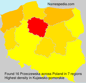 Surname Przeczewska in Poland