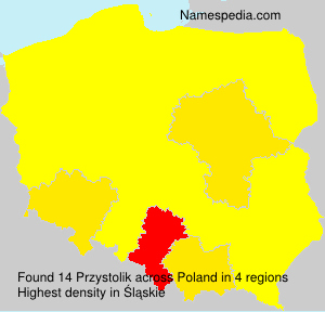 Surname Przystolik in Poland