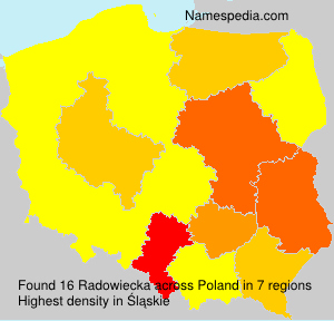 Surname Radowiecka in Poland