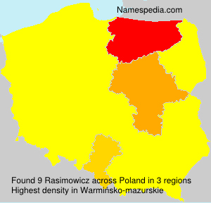 Surname Rasimowicz in Poland