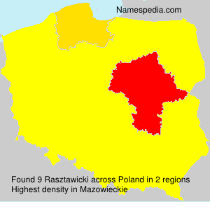 Surname Rasztawicki in Poland