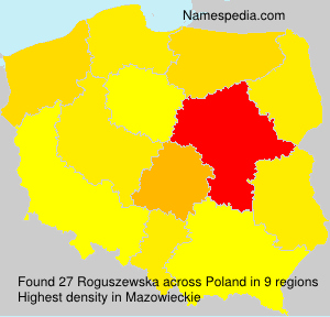 Surname Roguszewska in Poland