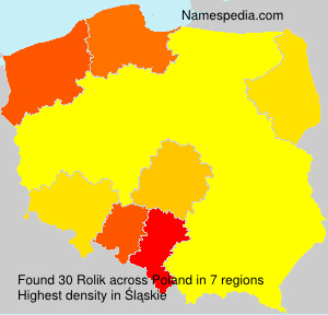 Surname Rolik in Poland
