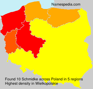 Surname Schmidke in Poland