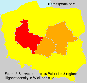 Surname Schwacher in Poland