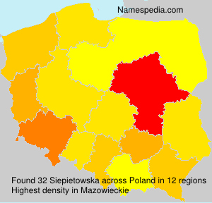 Surname Siepietowska in Poland