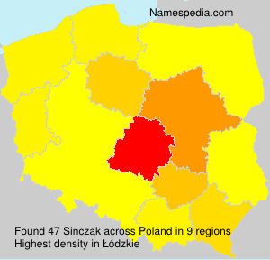 Surname Sinczak in Poland