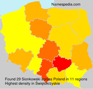 Surname Sionkowski in Poland