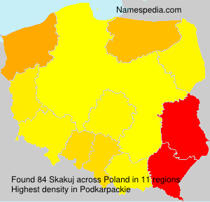 Surname Skakuj in Poland