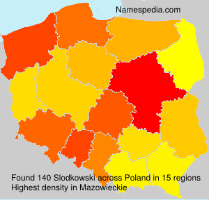 Surname Slodkowski in Poland