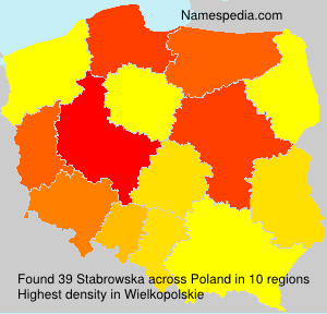 Surname Stabrowska in Poland
