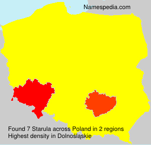 Surname Starula in Poland