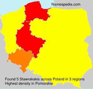 Surname Stawrakakis in Poland