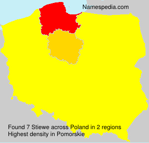 Surname Stiewe in Poland