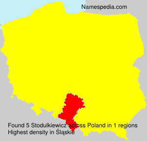 Surname Stodulkiewicz in Poland
