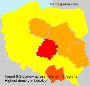 Surname Stojanow in Poland